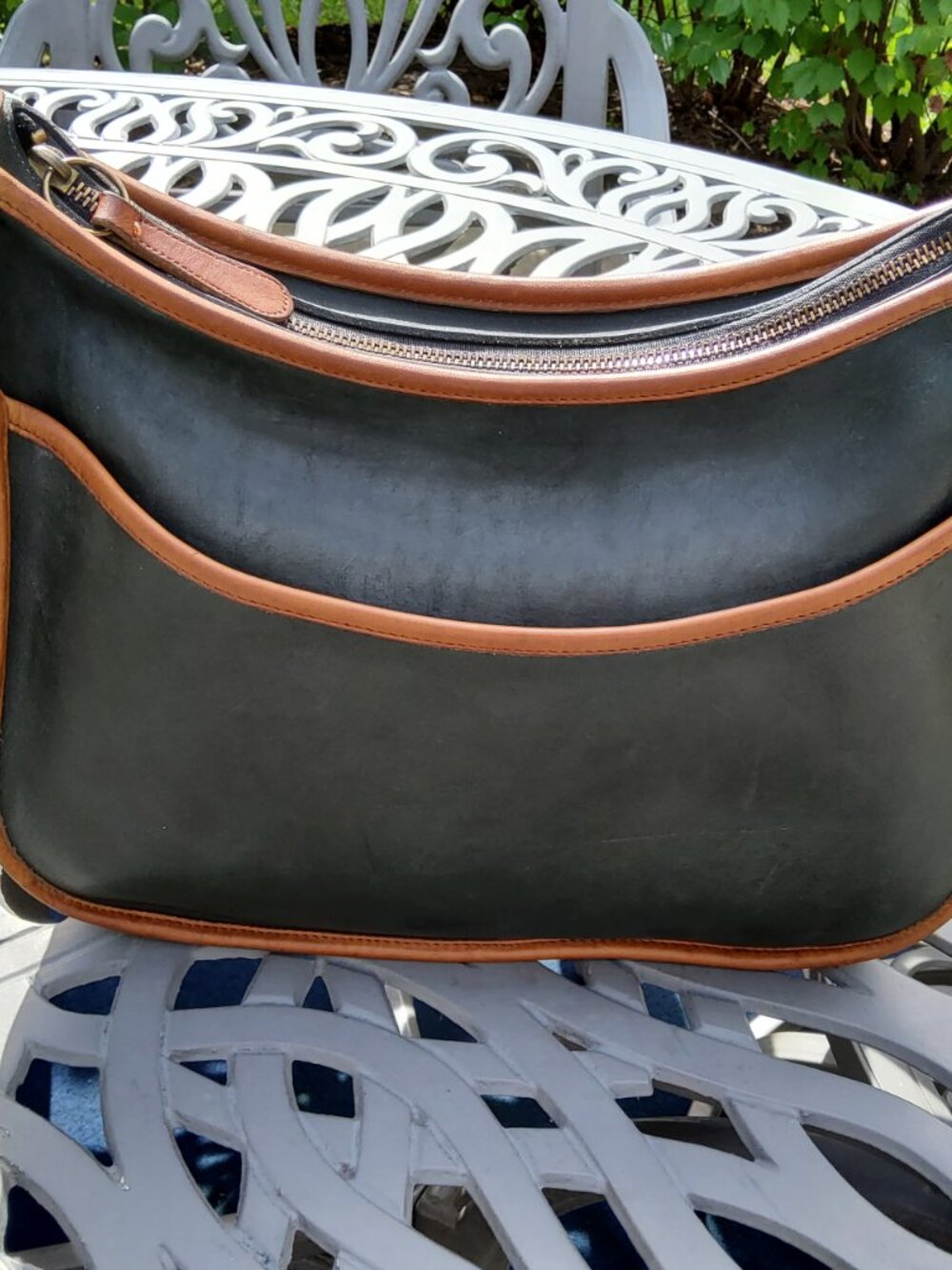Vintage Coach Classic Hobo Spectator 6855 in Forest Green and Tabac